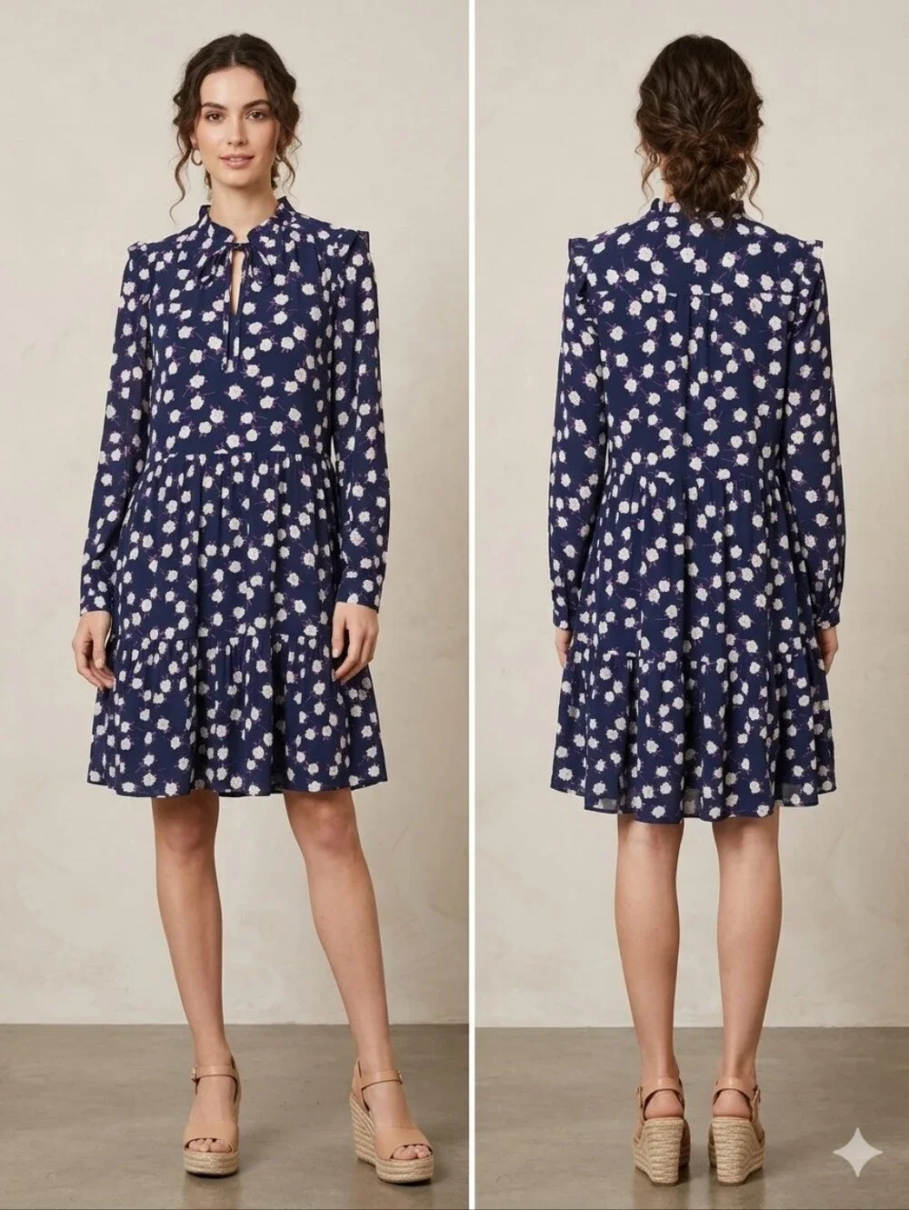 J.CREW RE- IMAGINE NWOT FLORAL‎ DROP WAIST SKATER DRESS SIZE XSMALL